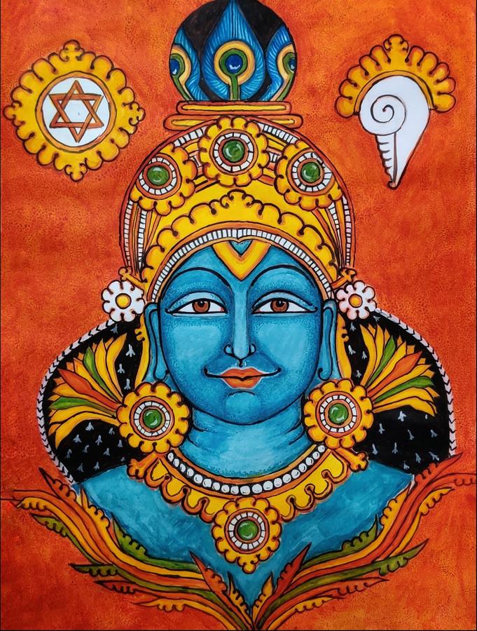 Bapu's illustration | Indian art paintings, Indian folk art, Pen art work