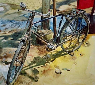 old cycle painting