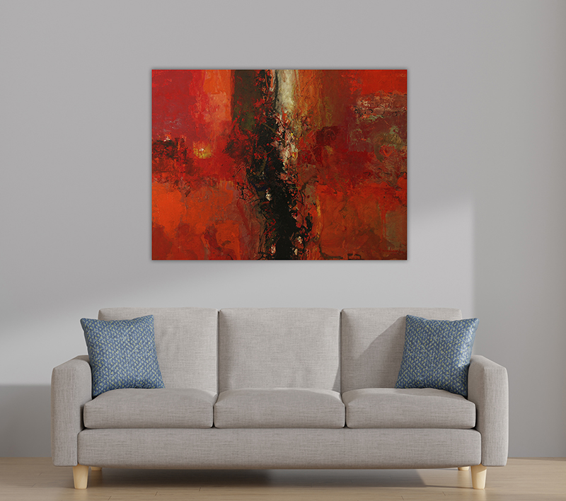 Abstract Art in living room