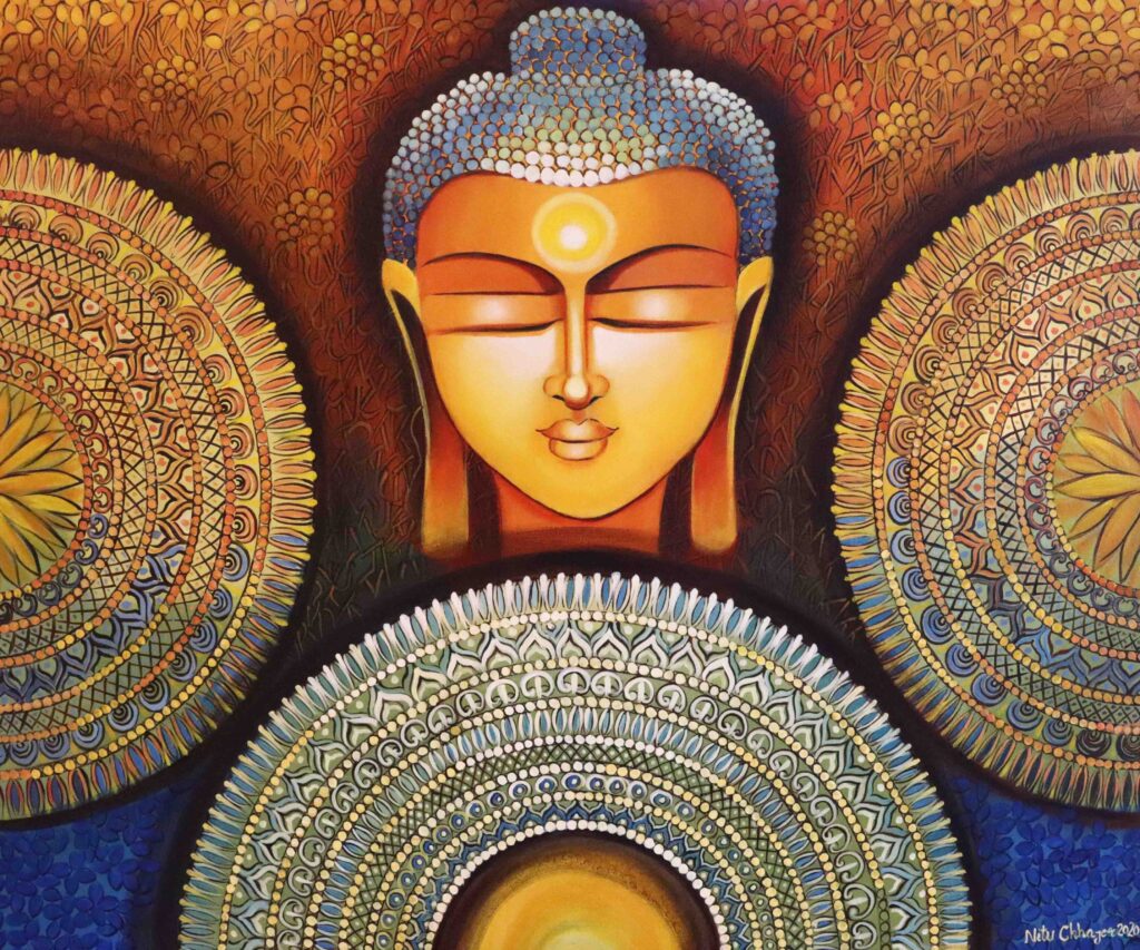 Traditional Buddha Canvas Painting