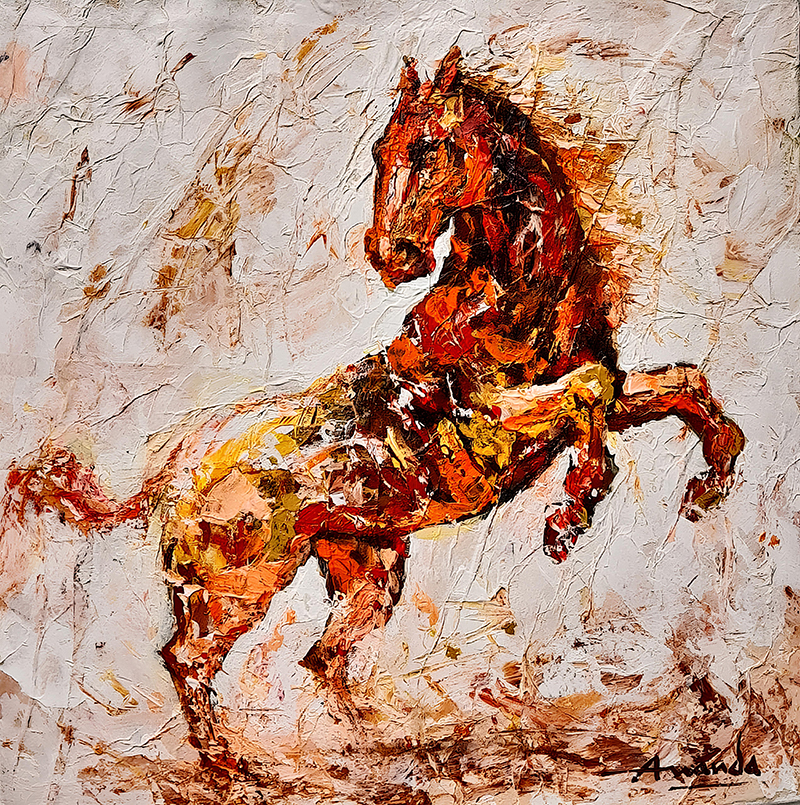 Horse paintings by Ananda Das