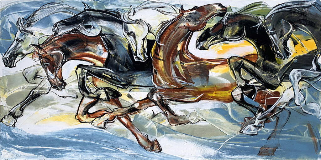 Galloping Horses painting online