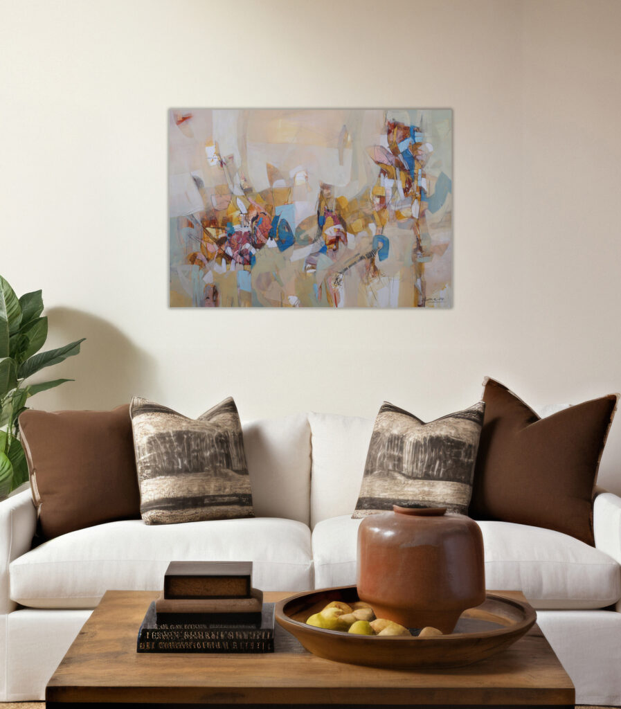 Abstract painting for living room