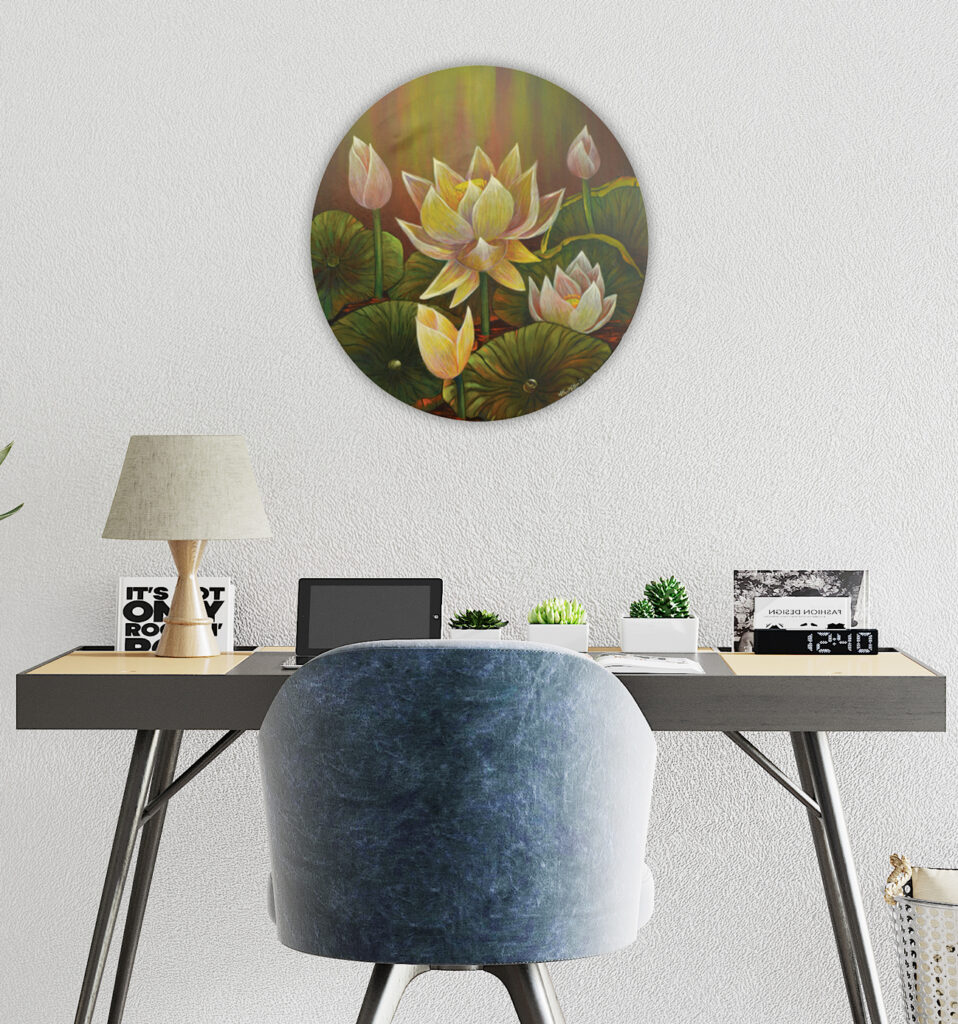 Lotus painting for home office