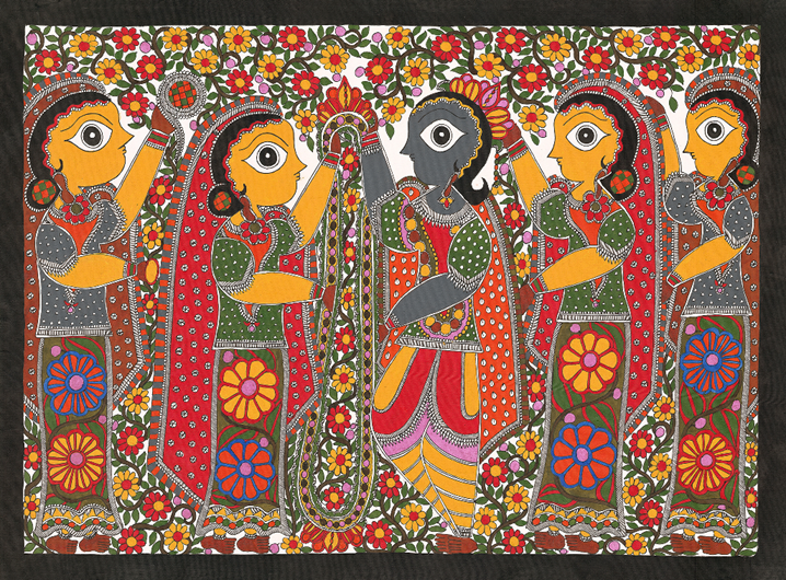 Indian folk painting by Sartia devi