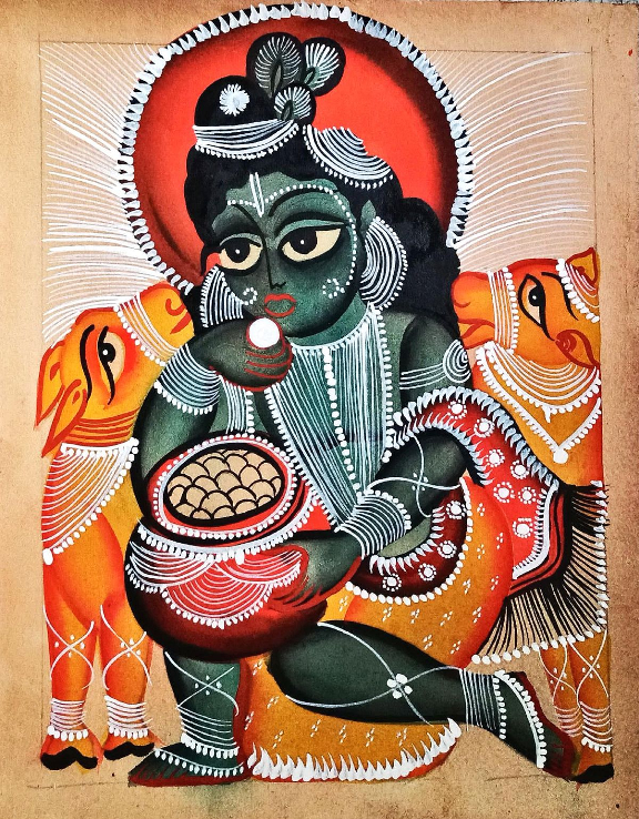 Indian folk painting- pattachitra by Swarna Chitrakar