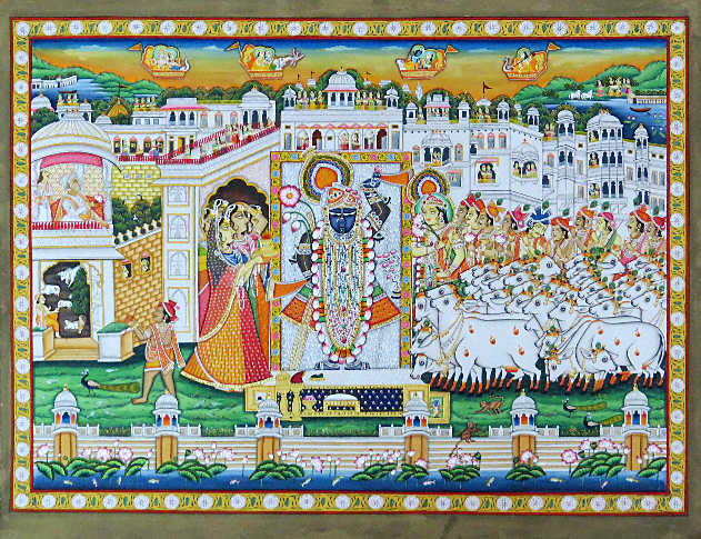 Indian folk painting - Pichwai by Unknown artist