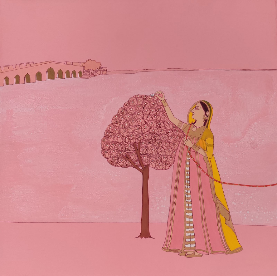 Floral Motifs in Indian Art: From Mughal Paintings to Modern Creations 2 floral motif by Mainaz Bano