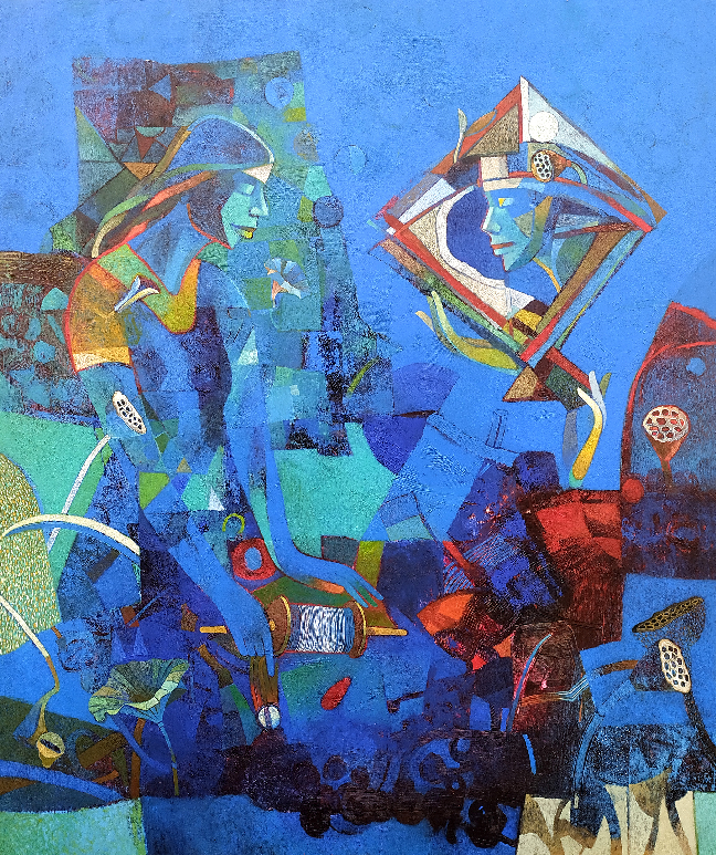 Oversized Art, Underrated Impact: Why Large Modern Paintings Dominate Luxury Interiors 5 large modern painting by Brajmohan arya