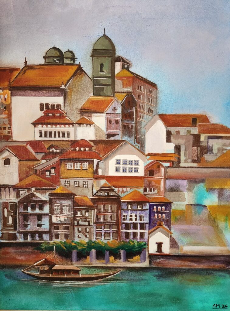 contemporary Indian landscape paintings by Ambika Malhotra
