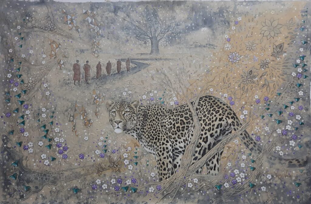 Indian wildlife painting-by P Shivani Bharadwaj
