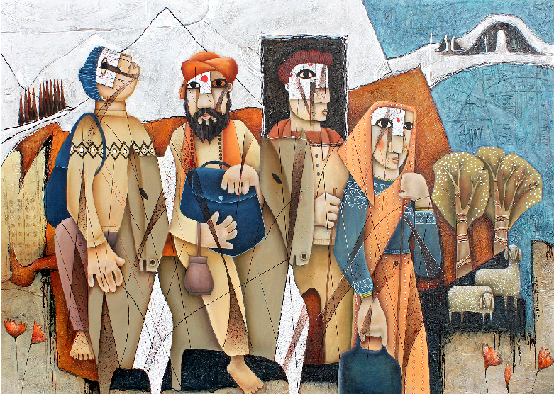 Indian contemporary Paintings by nageswara rao