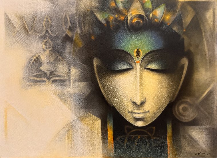 Indian contemporary paintings by somnath bothe
