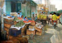 Indian Street Paintings: Quite Stories We Often Overlook Indian street paintings capturing everyday life vendors and quiet urban moments curated by P Abigail Sadhana