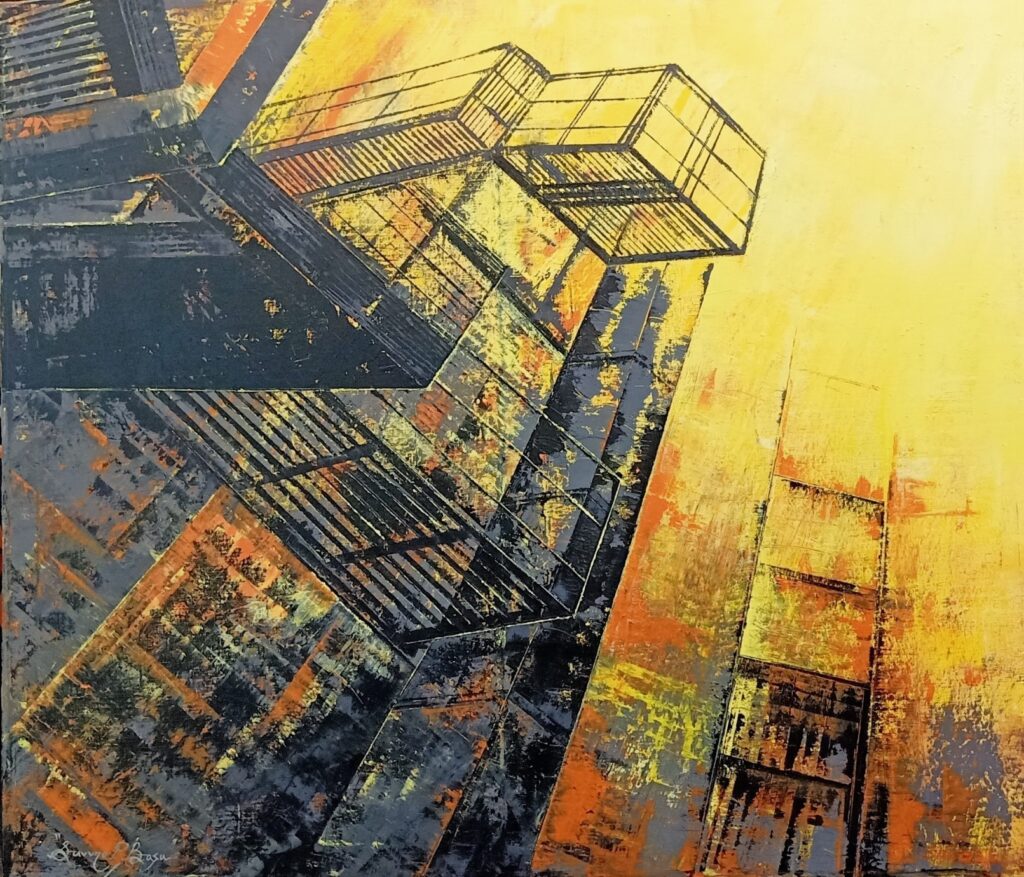 Urban India art by Suvvro P Basu
