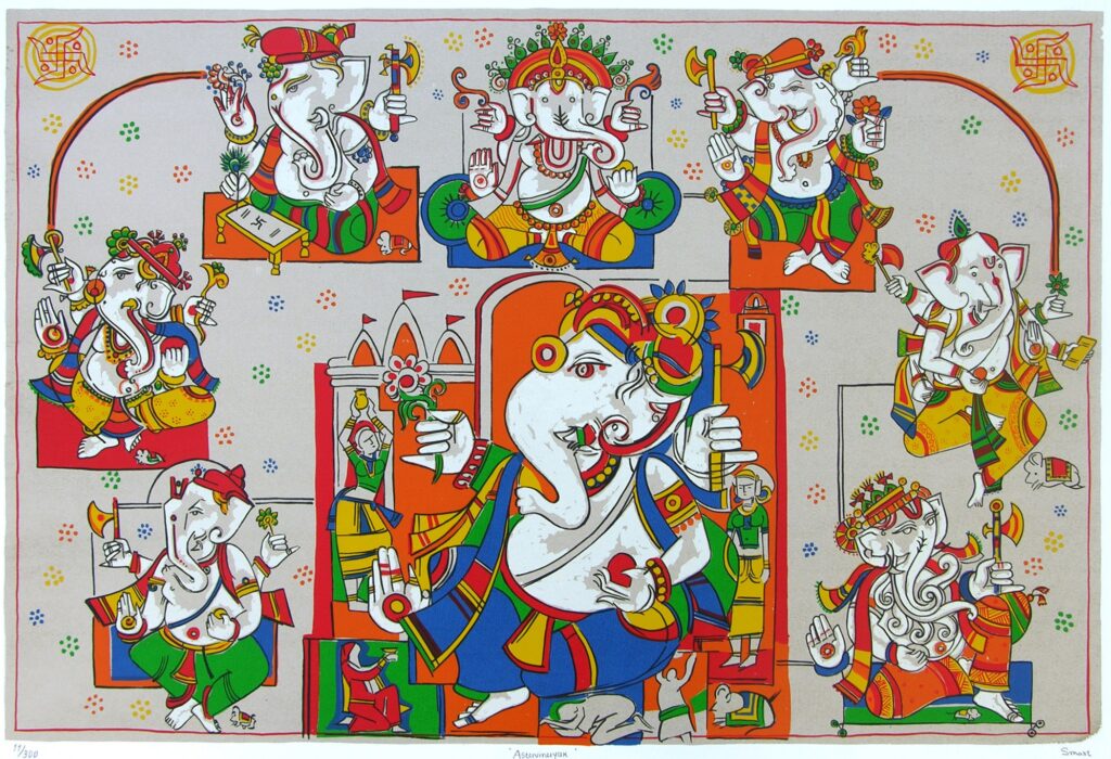 Indian religious art by Jagdeep Smart
