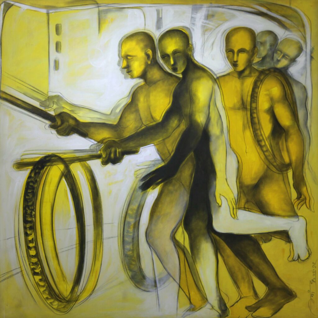Human figure in painting  by Amit Dutt