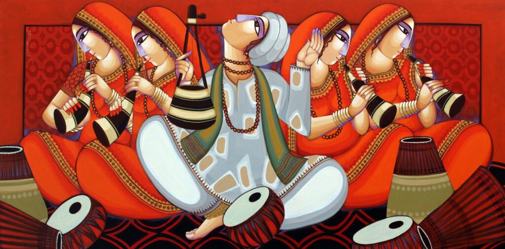 contemporary Indian artists' style by shekhar roy
