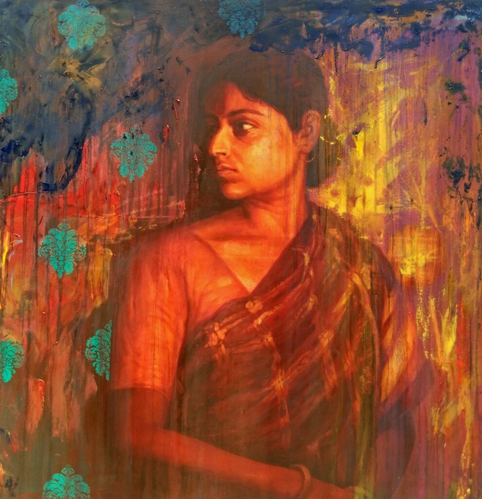 Memory in Indian art- Contemporary painting- by Harisadhan Dey
