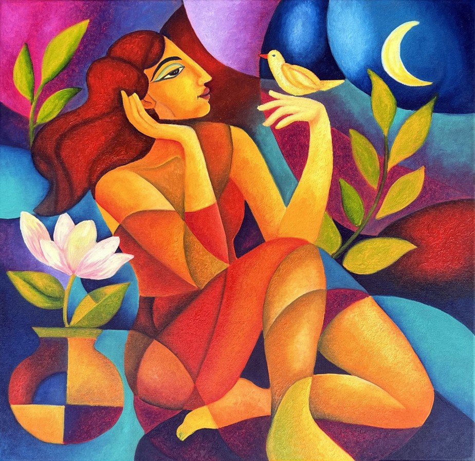 How to Buy Art at an Art Fair: Tips for Indian Collectors 2 how to buy art at an art fair - Indian painting by Manisha Mohnani