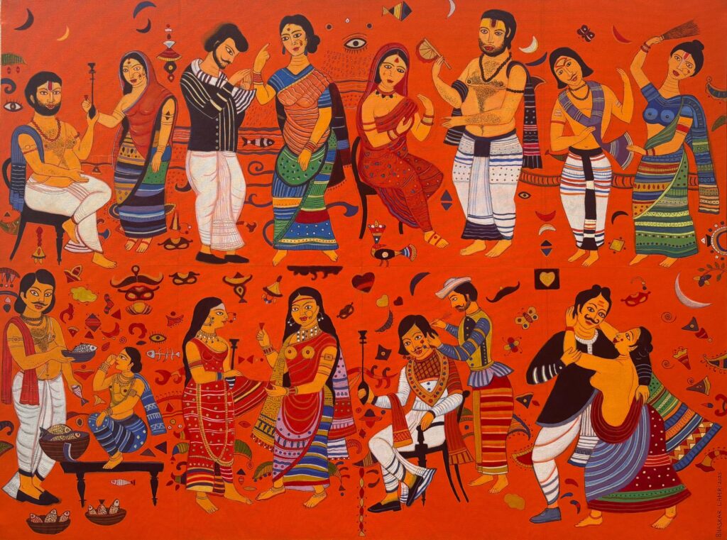 Kalighat painting by bhaskar lahiri
