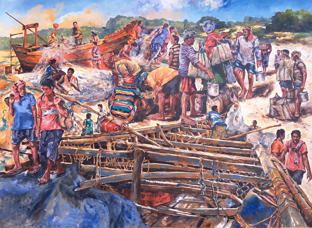 modern Indian narrative art- India- art on Mojarto by Krishnapada Maity