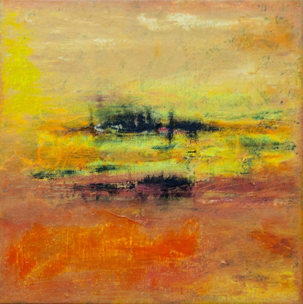 Colour as Emotion: How Indian Painters Build Mood Without Obvious Narratives 1 Indian abstract art by painters- Goutam Mukherjee