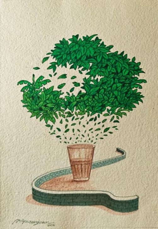 Indian contemporary art - fusion by Shri Priyaranjan Behera